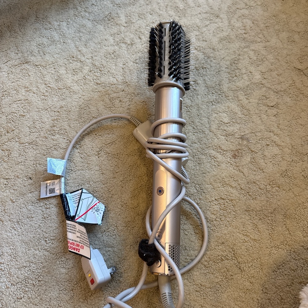 Silver Shark Rotating Hair Brush Styler